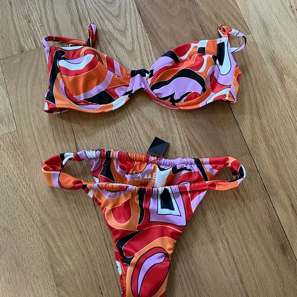 NWT Same Los Angeles Bikini Tropical Geo - Picture 4 of 5